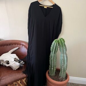 H&M Black Dolman Sleeve Maxi Dress